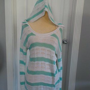 St Tropez Mint Stripe Pullover Shirt Knit Tunic